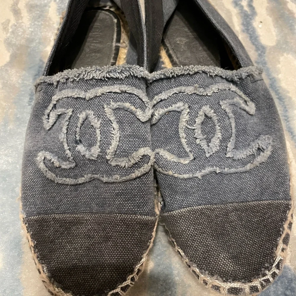 Chanel denim canvas flats - Picture 2 of 5